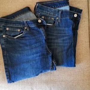 Two pairs of Banana Republic Jean's